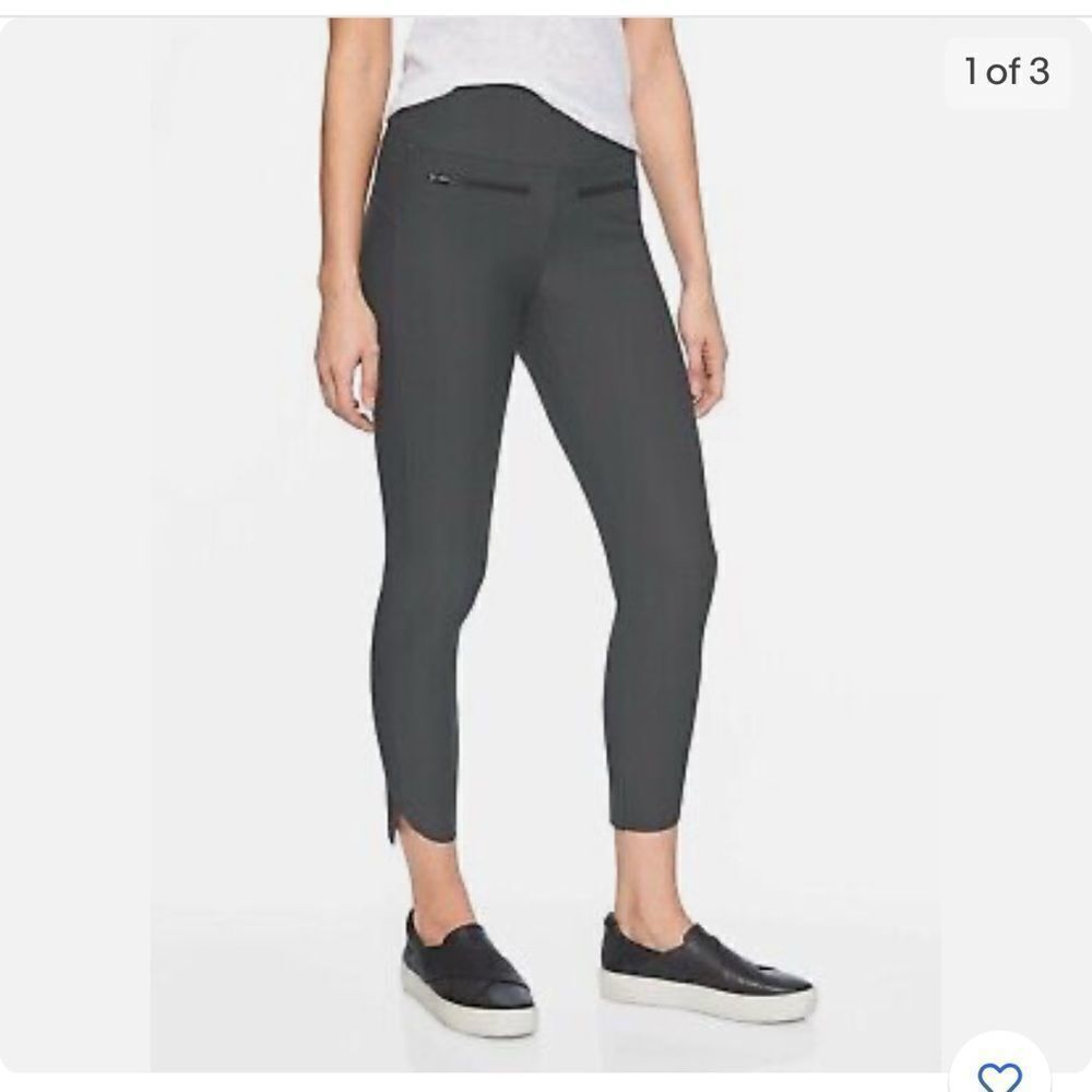 Athleta Grey Stellar Crop Lifestyle Work Travel Pant size XS